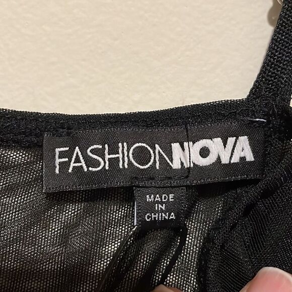 Fashion Nova Take Me With You Mini Dress Black - Picture 7 of 8